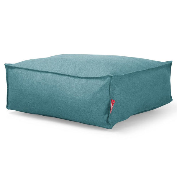 Lounge Pug, CloudSac 250, Pouf Ottomane Repose-pieds à Mémoire de Forme, Interalli Laine Aqua