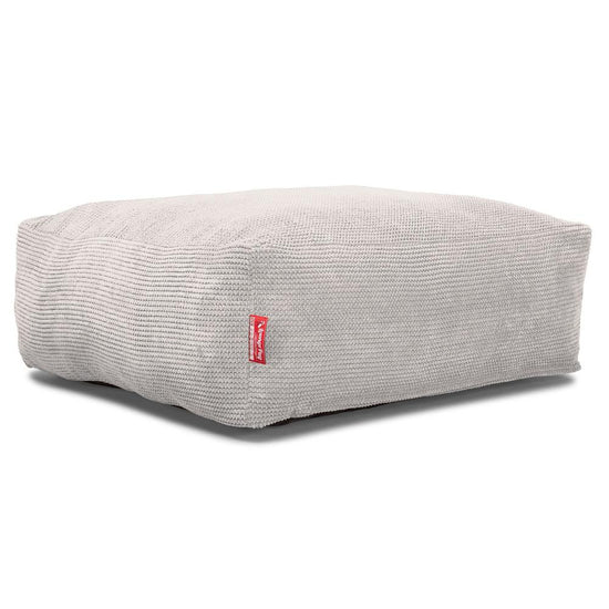 Lounge Pug, CloudSac 250, Pouf Ottomane Repose-pieds à Mémoire de Forme, Pompon Crème