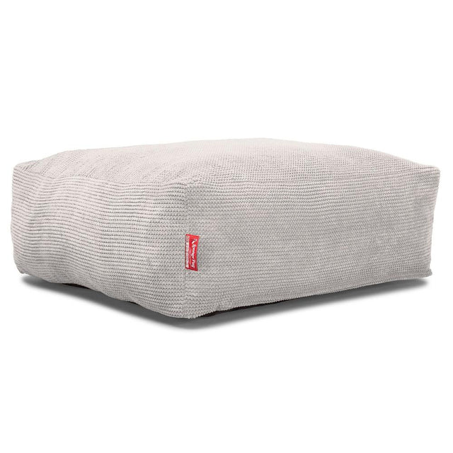 Lounge Pug, CloudSac 250, Pouf Ottomane Repose-pieds à Mémoire de Forme, Pompon Crème