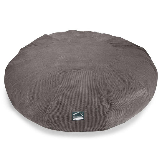 Lounge Pug, CloudSac 5000 XXXXXL, Canapé Pouf Titanesque à Mémoire de Forme, Gros Pouf Sofa, Pompon Anthracite