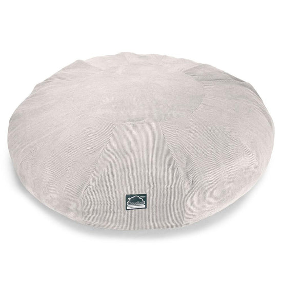Lounge Pug, CloudSac 5000 XXXXXL, Canapé Pouf Titanesque à Mémoire de Forme, Gros Pouf Sofa, Pompon Crème