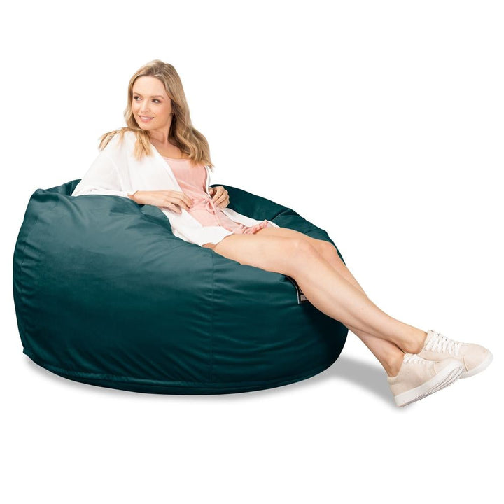 Lounge Pug, CloudSac 510 XL, Grand Pouf à Mémoire de Forme, Canapé, Velours Mer Égéé