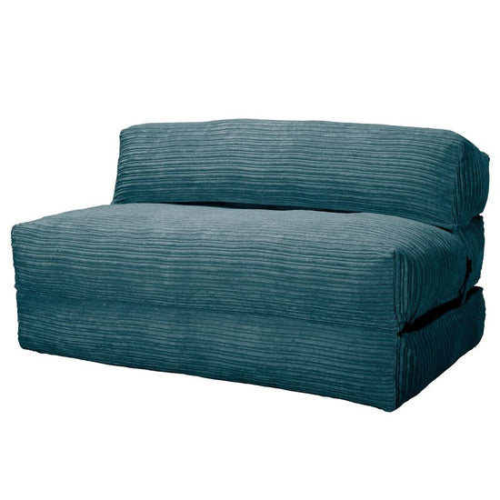 Lounge Pug, Avery, Fauteuil Futon, Double, Côtelé Mer Égéé