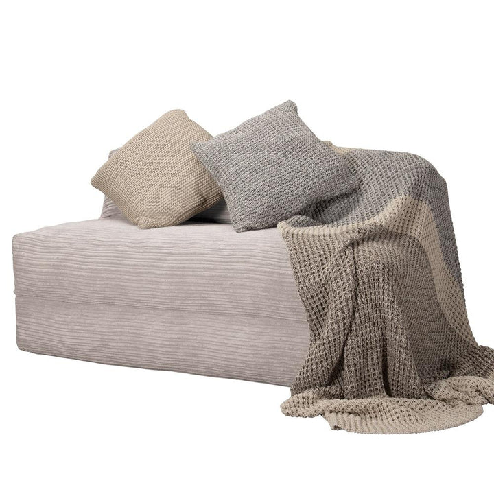 Lounge Pug, Avery, Fauteuil Futon, Double, Côtelé Ivoire