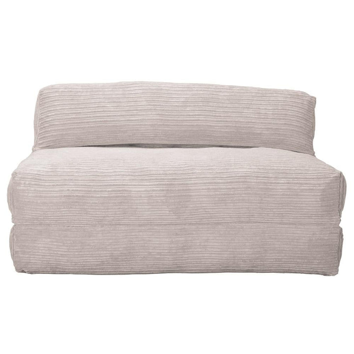 Lounge Pug, Avery, Fauteuil Futon, Double, Côtelé Ivoire