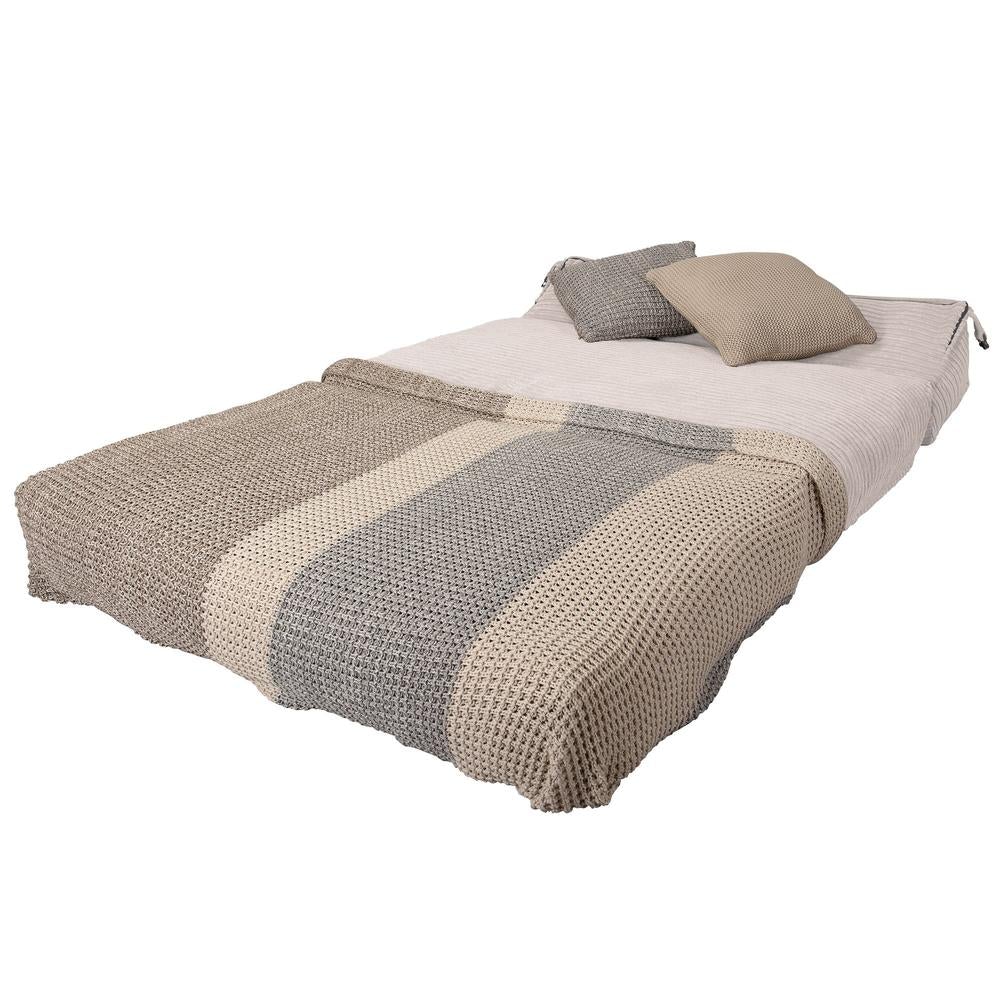 Lounge Pug, Avery, Fauteuil Futon, Double, Côtelé Ivoire