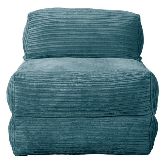 Lounge Pug, Avery, Fauteuil Futon, Unique, Côtelé Mer Égéé