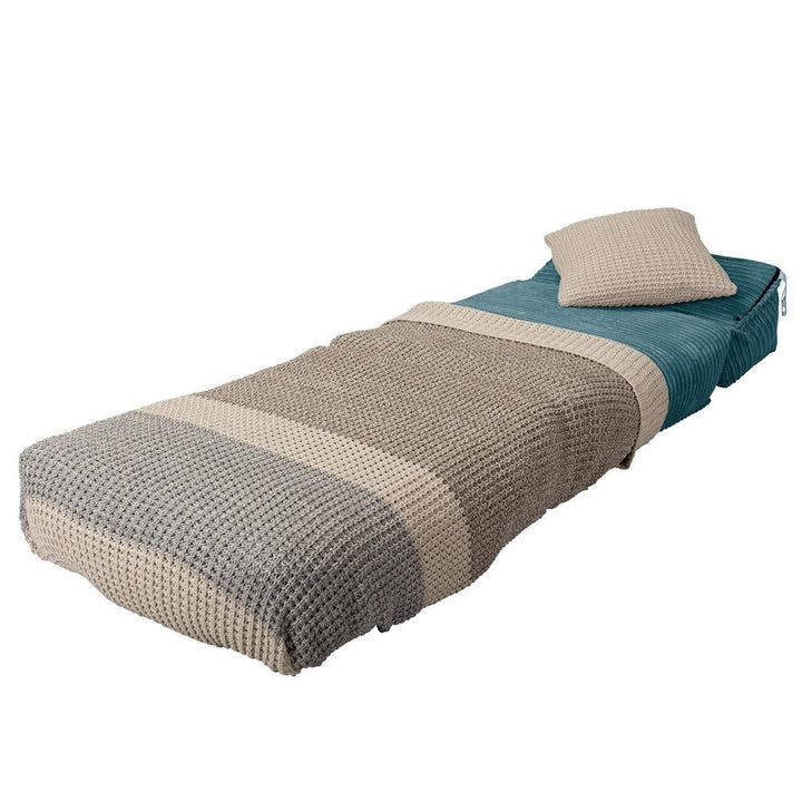 Lounge Pug, Avery, Fauteuil Futon, Unique, Côtelé Mer Égéé
