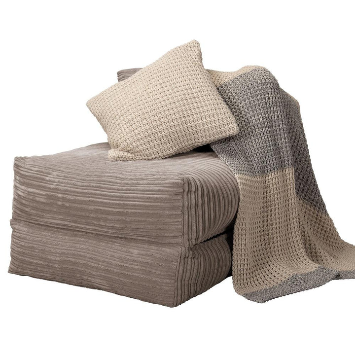 Lounge Pug, Avery, Fauteuil Futon, Unique, Côtelé Vison
