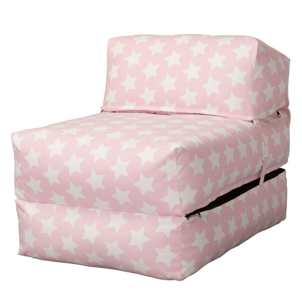 Lounge Pug, Avery, Fauteuil Futon, Unique, Imprimé Rose étoile