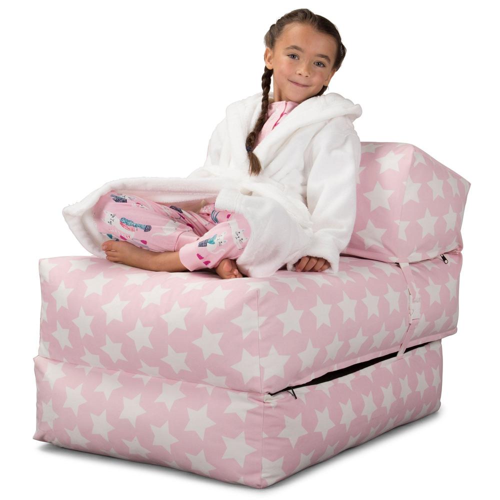 Lounge Pug, Avery, Fauteuil Futon, Unique, Imprimé Rose étoile