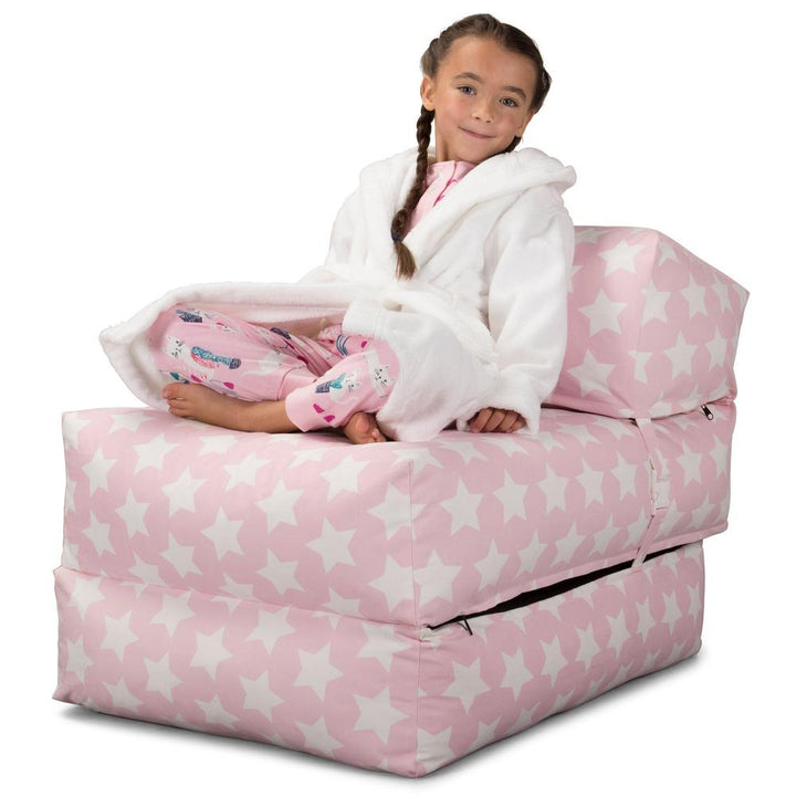 Lounge Pug, Avery, Fauteuil Futon, Unique, Imprimé Rose étoile