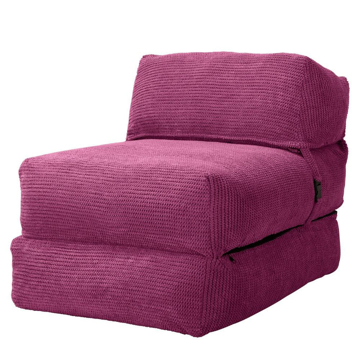 Lounge Pug, Avery, Fauteuil Futon, Unique, Pompon Rose