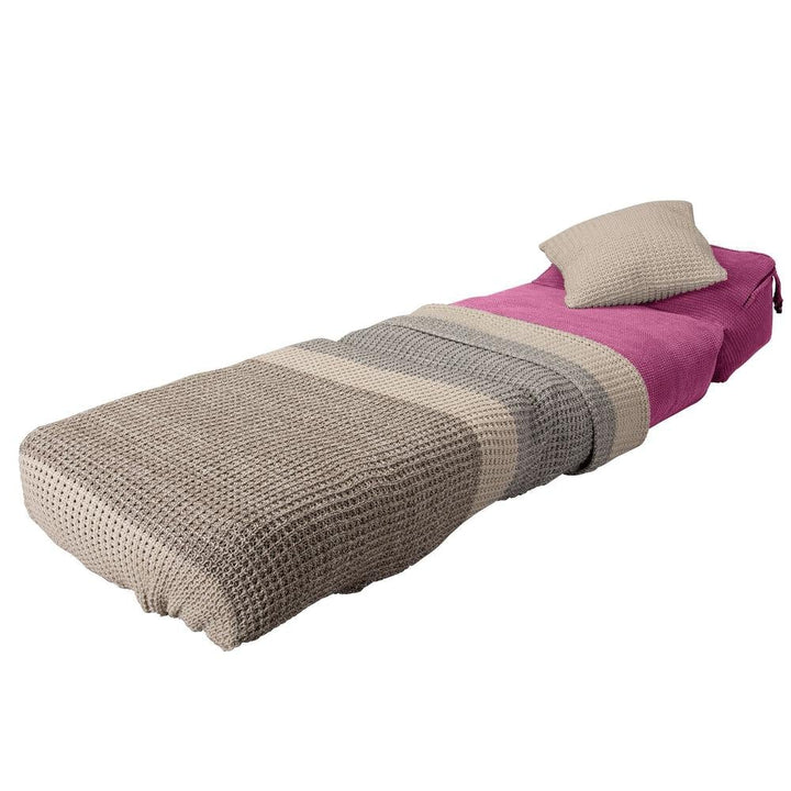 Lounge Pug, Avery, Fauteuil Futon, Unique, Pompon Rose