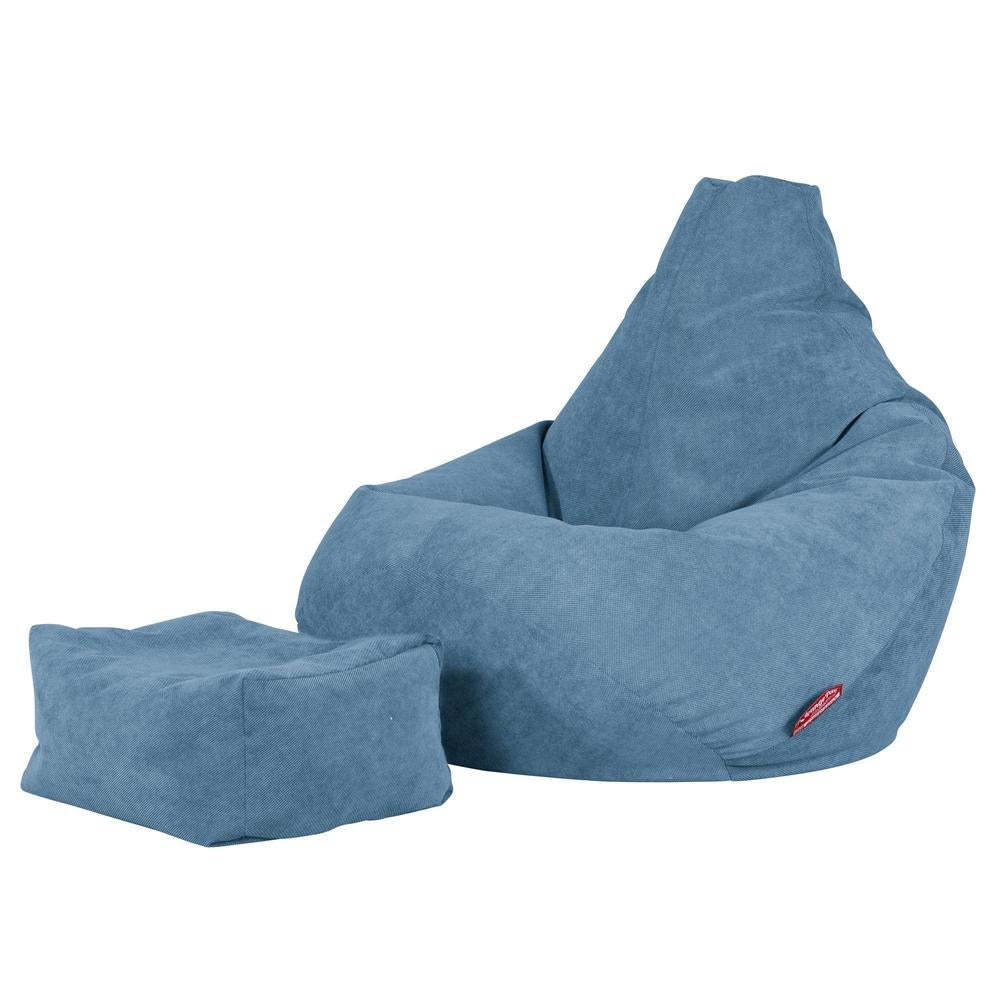 LOUNGE PUG - Pouf Poire Gamer - Poire - Gaufre Mer Égéé
