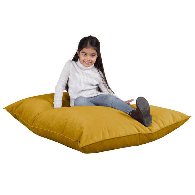 LOUNGE PUG -  Velours  - Gros Pouf Enfant, Pouf Geant Enfant - Or