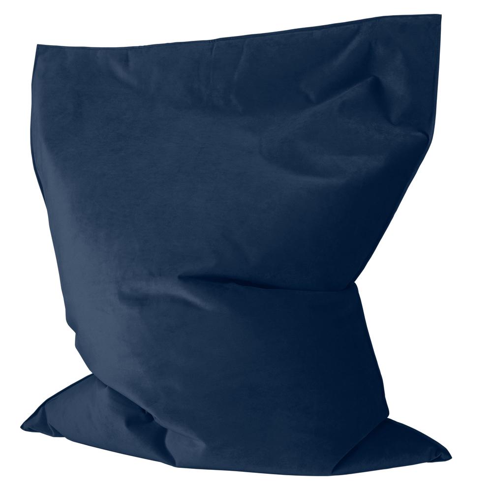 LOUNGE PUG -  Velours  - Gros Pouf Enfant, Pouf Geant Enfant - Bleu Marine