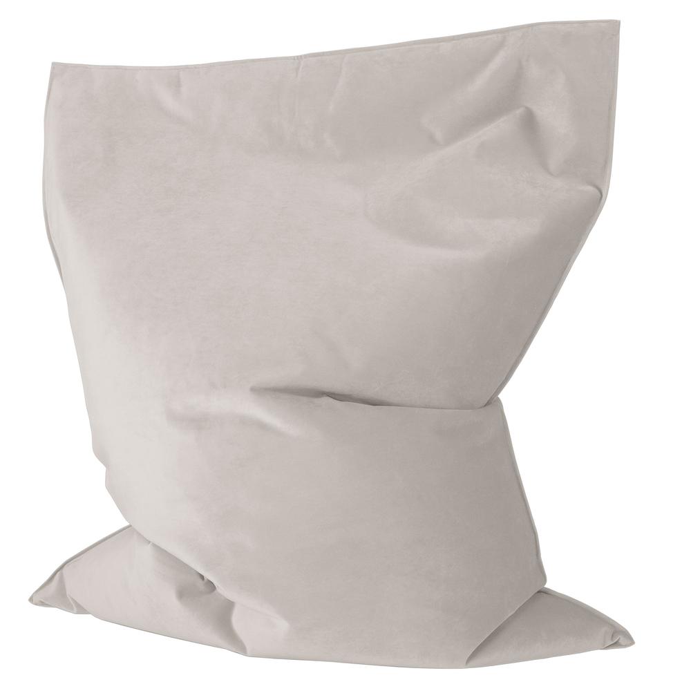 LOUNGE PUG -  Velours  - Gros Pouf Enfant, Pouf Geant Enfant - Argent