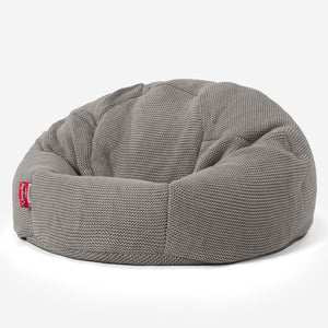 Pouf Poire Classique - Ellos Tricot épais Gris