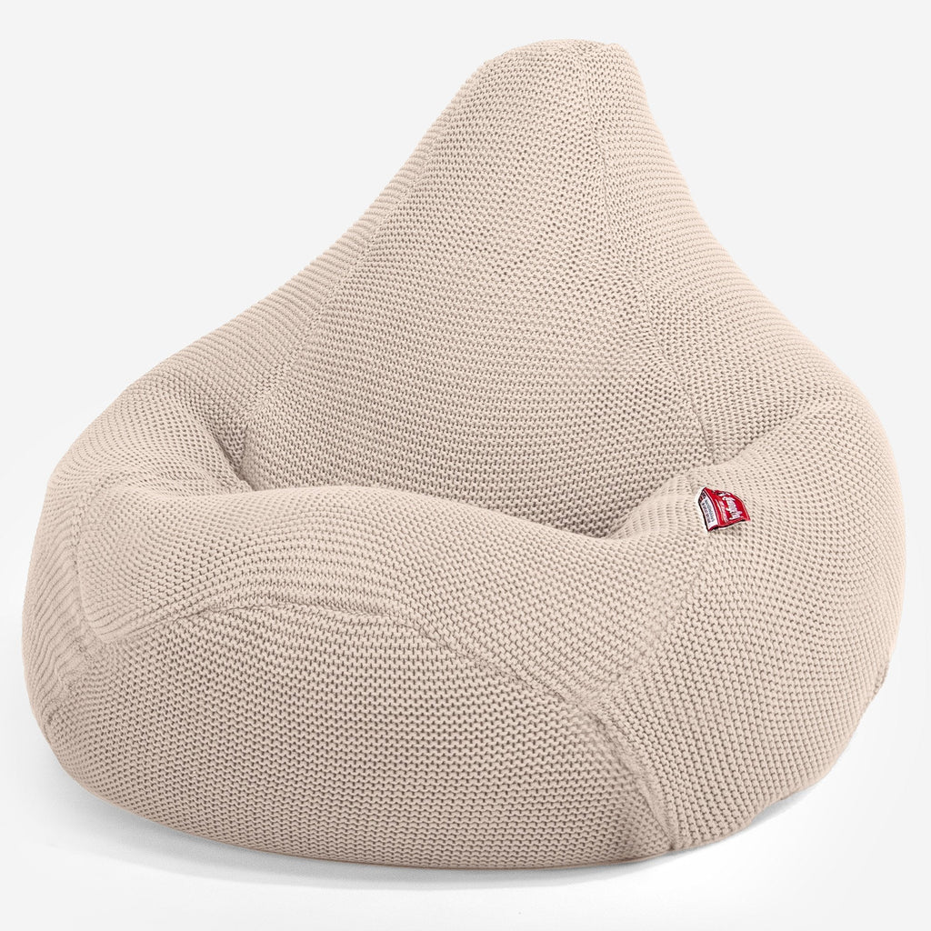 LOUNGE PUG - Pouf Poire Gamer - Poire - Ellos Tricoté Crème