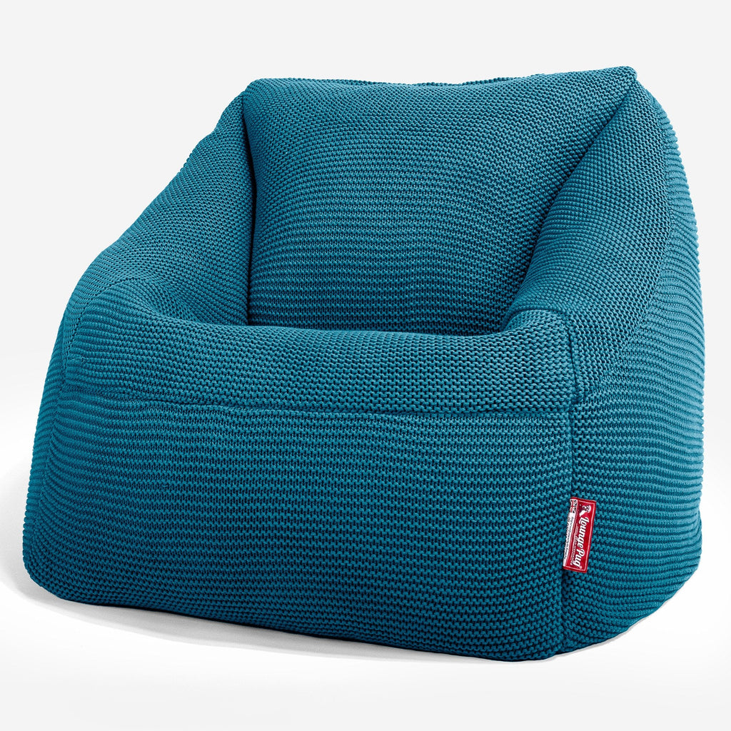 Lounge Pug - Ellos Tricoté - Pouf Chaise Nautilus - Pouf Fauteuil - Mer égée