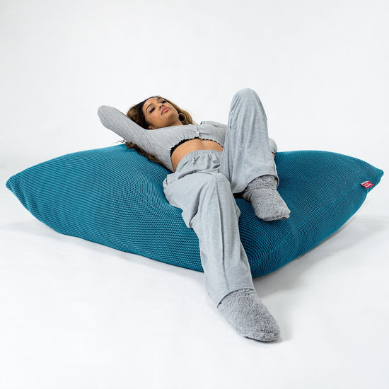 LOUNGE PUG -  Ellos Tricoté - Pouf Géant XXL - Mer égée