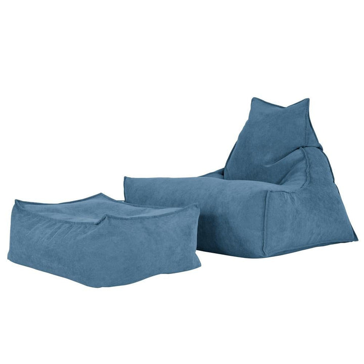 LOUNGE PUG, Gros Pouf Repose Pied, Gaufre Aegean