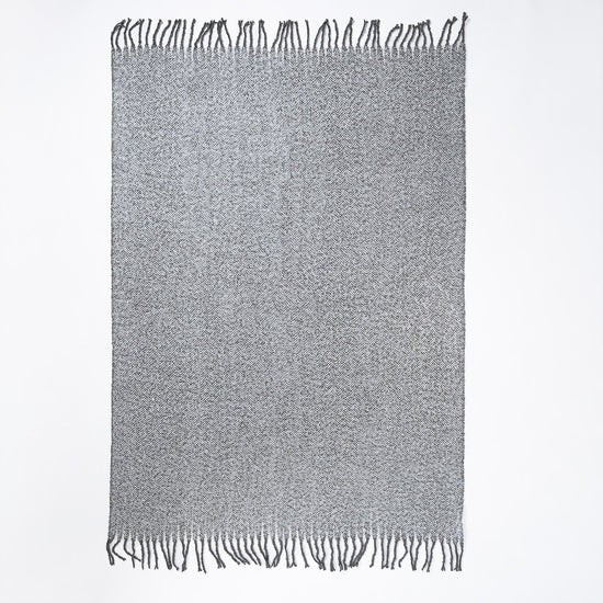 LOUNGE PUG, Plaid / Couverture Sherpa, à chevrons Gris