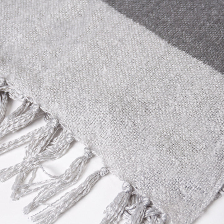 LOUNGE PUG, Plaid / Couverture Sherpa, TonalGris Ardoise  & Argent