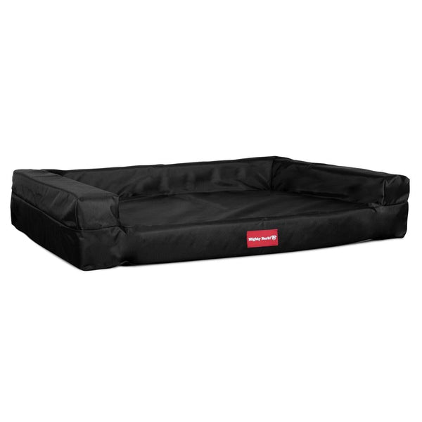 "Le Sofa Par Mighty Bark" -  Canapé Pour Chien, Orthopédique à Mémoire De Forme, Panier Pour Chien, Lit Pour Chien, Petit, Grand, XXL - Imperméable Noir
