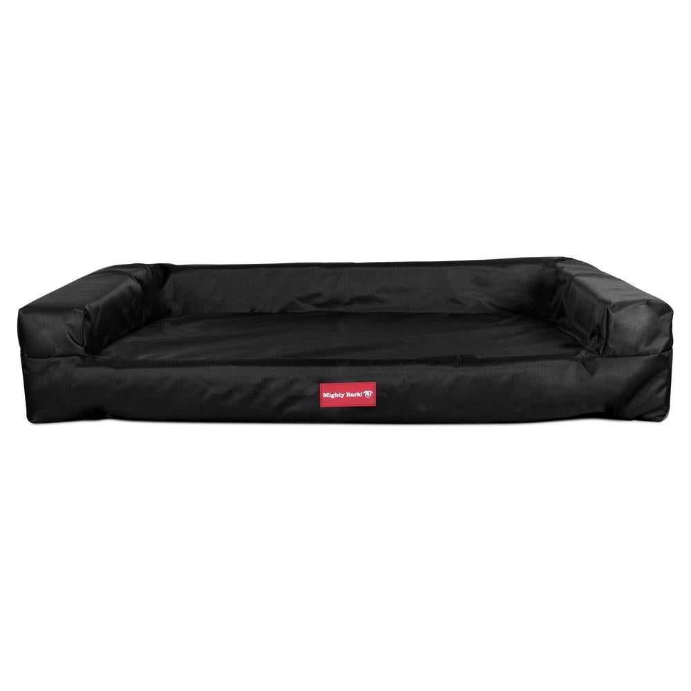"Le Sofa Par Mighty Bark" -  Canapé Pour Chien, Orthopédique à Mémoire De Forme, Panier Pour Chien, Lit Pour Chien, Petit, Grand, XXL - Imperméable Noir