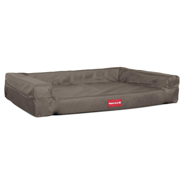 "Le Sofa Par Mighty Bark" -  Canapé Pour Chien, Orthopédique à Mémoire De Forme, Panier Pour Chien, Lit Pour Chien, Petit, Grand, XXL - Imperméable Gris