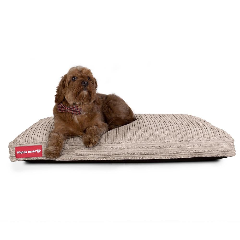 "Le Matelas Classique Par Mighty Bark" - Coussin Pour Chien, Orthopédique à Mémoire De Forme, Matelas Pour Chien, Lit Pour Chien, Petit, XXL - Côtelé Vison