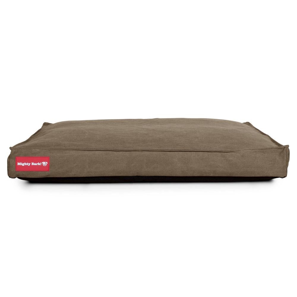 "Le Matelas Classique Par Mighty Bark" - Coussin Pour Chien, Orthopédique à Mémoire De Forme, Matelas Pour Chien, Lit Pour Chien, Petit, XXL - Stonewashed Terre Marron