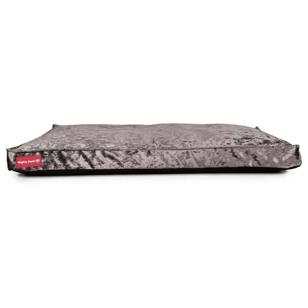 "Le Matelas Classique Par Mighty Bark" - Coussin Pour Chien, Orthopédique à Mémoire De Forme, Matelas Pour Chien, Lit Pour Chien, Petit, XXL - Clinquant Argent