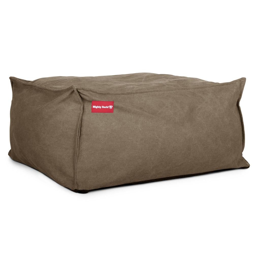 "Le Matelas Géant Par Mighty Bark" - Lit Pour Chien, Orthopédique à Mémoire De Forme, Grand Panier Pour Chien - Stonewashed Terre Marron