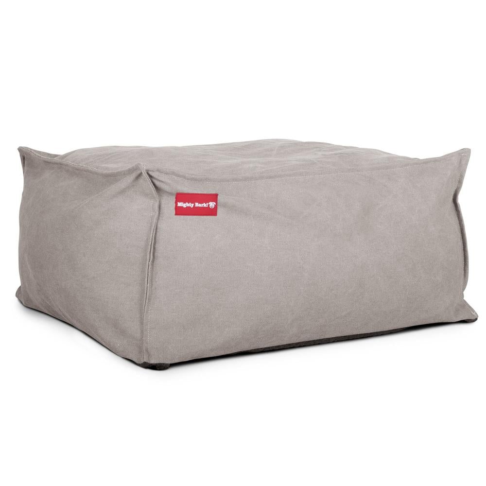 "Le Matelas Géant Par Mighty Bark" - Lit Pour Chien, Orthopédique à Mémoire De Forme, Grand Panier Pour Chien - Stonewashed Gris