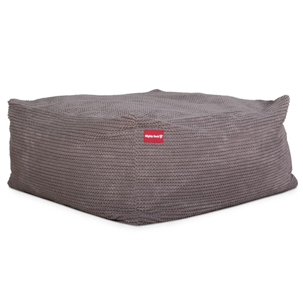 "Le Matelas Géant Par Mighty Bark" - Lit Pour Chien, Orthopédique à Mémoire De Forme, Grand Panier Pour Chien - Pompons Anthracite