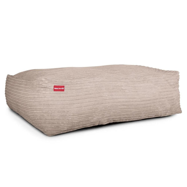 "Le Matelas Géant Par Mighty Bark" - Lit Pour Chien, Orthopédique à Mémoire De Forme, Grand Panier Pour Chien - Côtelé Vison