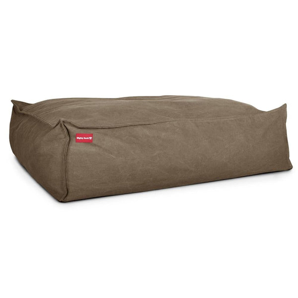 "Le Matelas Géant Par Mighty Bark" - Lit Pour Chien, Orthopédique à Mémoire De Forme, Grand Panier Pour Chien - Stonewashed Terre Marron