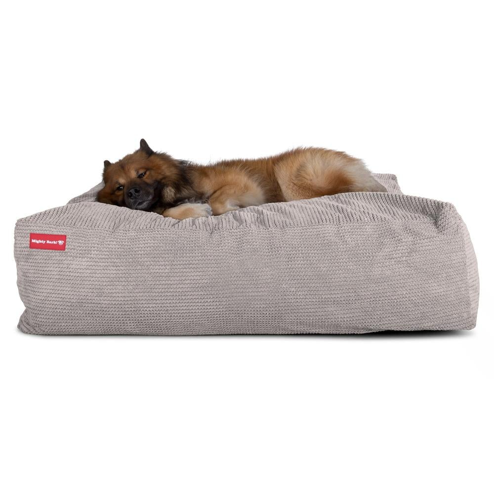 "Le Matelas Géant Par Mighty Bark" - Lit Pour Chien, Orthopédique à Mémoire De Forme, Grand Panier Pour Chien - Pompons Vison