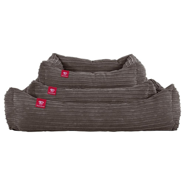 "Le Nid Par Mighty Bark" - Panier Pour Chien, Orthopédique à Mémoire De Forme, Panier Chien, Lit Pour Chien, Petit, Moyen, Grand - Côtelé Graphite