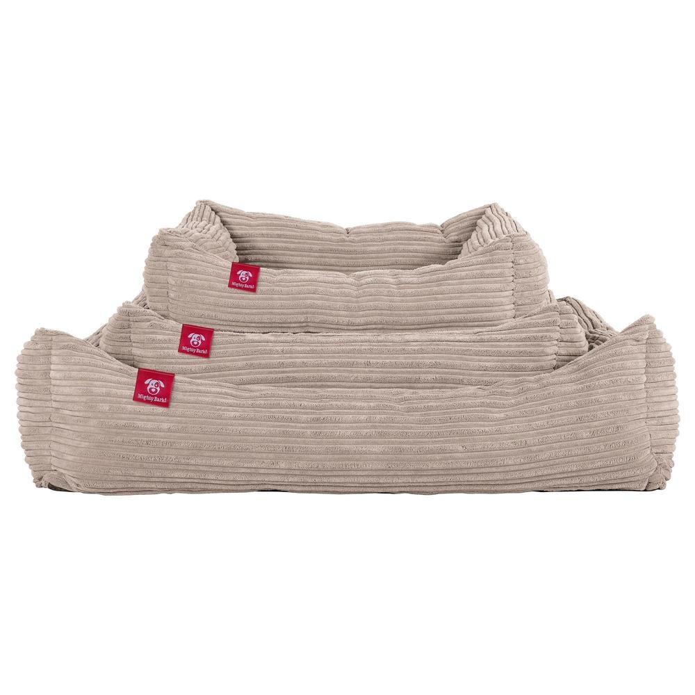 "Le Nid Par Mighty Bark" - Panier Pour Chien, Orthopédique à Mémoire De Forme, Panier Chien, Lit Pour Chien, Petit, Moyen, Grand - Côtelé Vison
