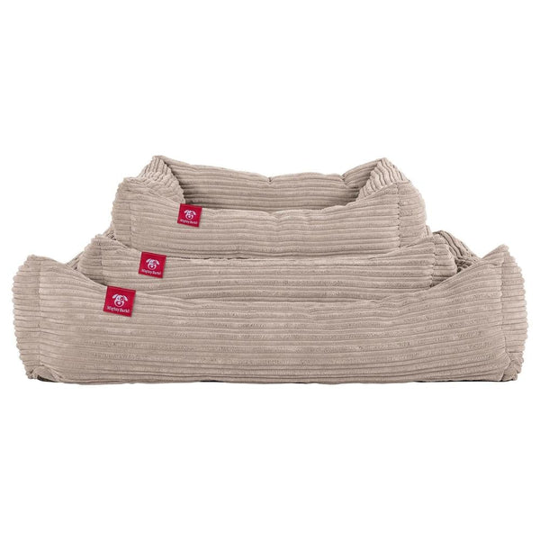 "Le Nid Par Mighty Bark" - Panier Pour Chien, Orthopédique à Mémoire De Forme, Panier Chien, Lit Pour Chien, Petit, Moyen, Grand - Côtelé Vison