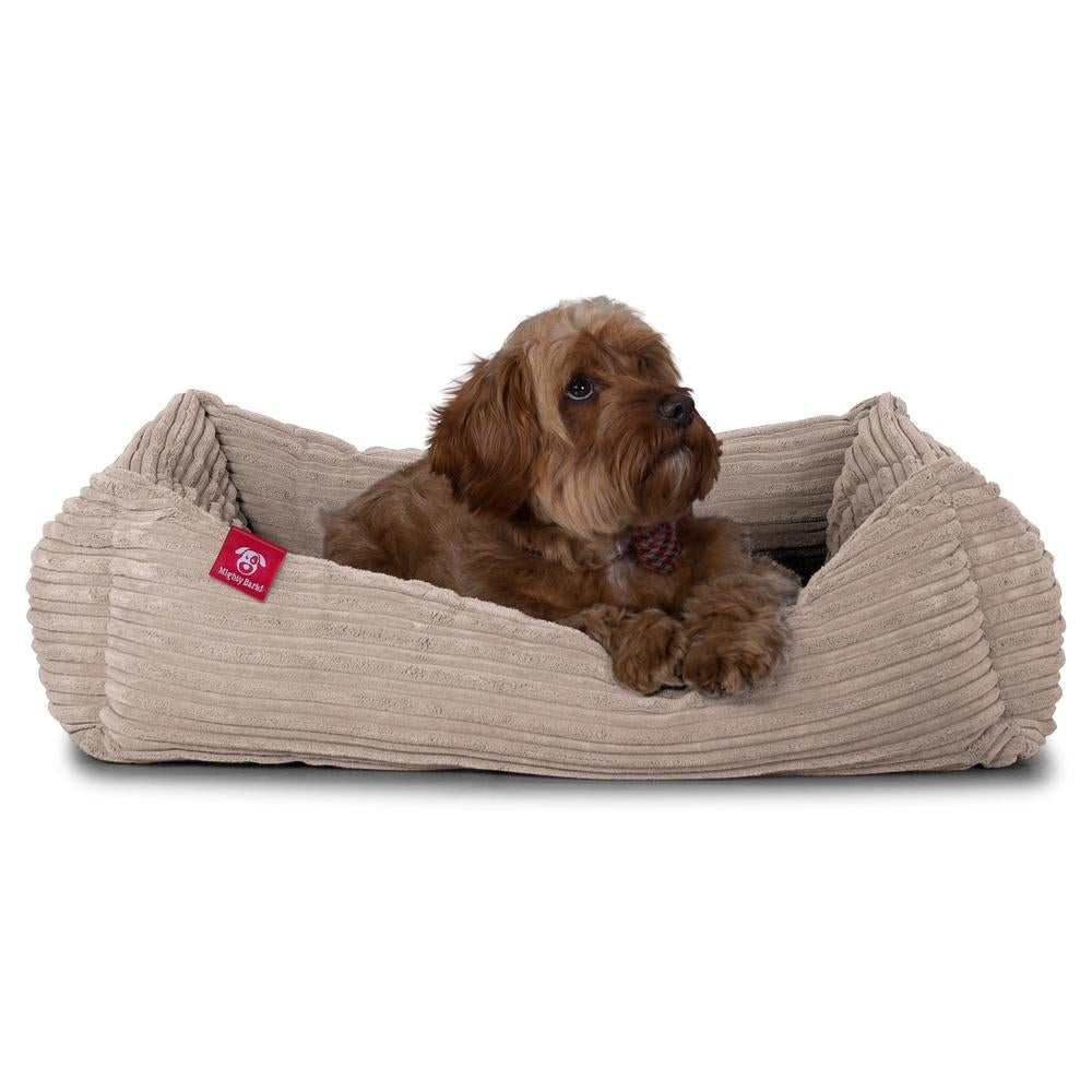 "Le Nid Par Mighty Bark" - Panier Pour Chien, Orthopédique à Mémoire De Forme, Panier Chien, Lit Pour Chien, Petit, Moyen, Grand - Côtelé Vison
