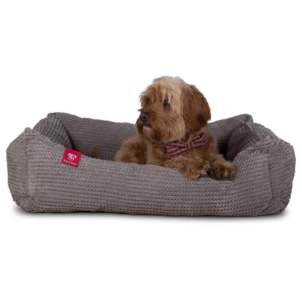 "Le Nid Par Mighty Bark" - Panier Pour Chien, Orthopédique à Mémoire De Forme, Panier Chien, Lit Pour Chien, Petit, Moyen, Grand - Pompons Anthracite