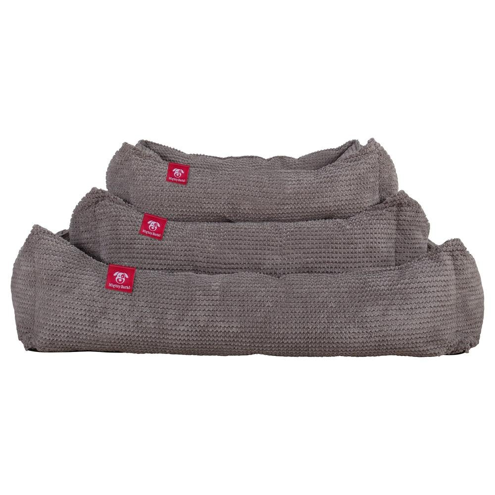 "Le Nid Par Mighty Bark" - Panier Pour Chien, Orthopédique à Mémoire De Forme, Panier Chien, Lit Pour Chien, Petit, Moyen, Grand - Pompons Anthracite
