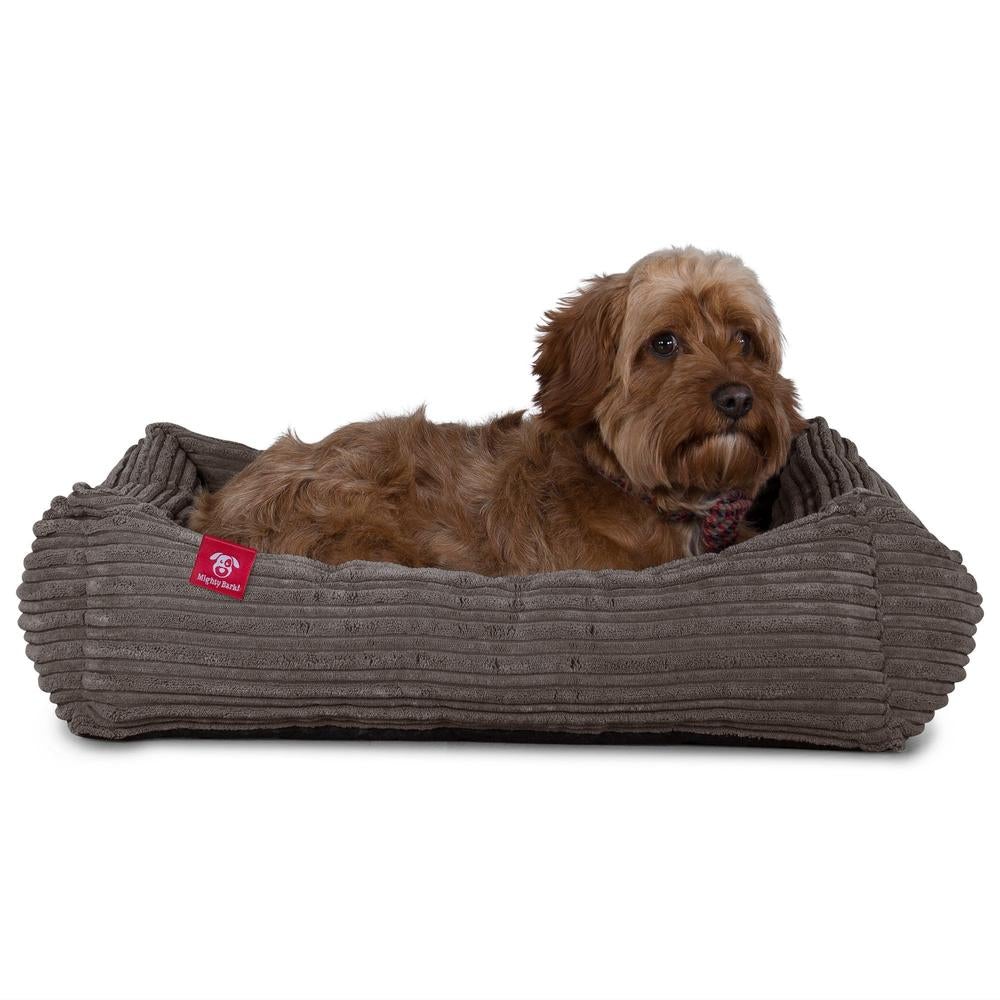 "Le Nid Par Mighty Bark" - Panier Pour Chien, Orthopédique à Mémoire De Forme, Panier Chien, Lit Pour Chien, Petit, Moyen, Grand - Côtelé Graphite