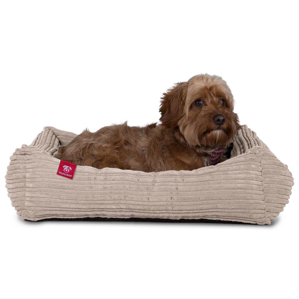 "Le Nid Par Mighty Bark" - Panier Pour Chien, Orthopédique à Mémoire De Forme, Panier Chien, Lit Pour Chien, Petit, Moyen, Grand - Côtelé Vison