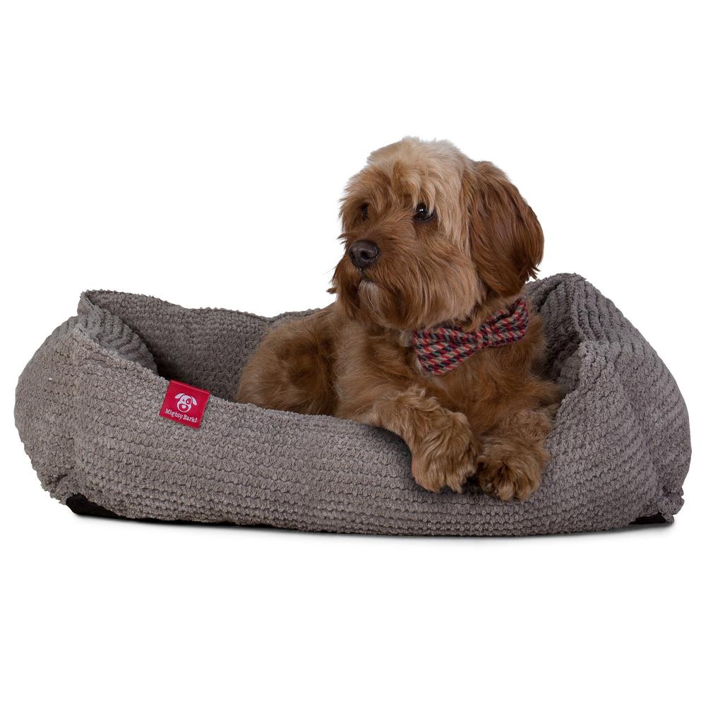 "Le Nid Par Mighty Bark" - Panier Pour Chien, Orthopédique à Mémoire De Forme, Panier Chien, Lit Pour Chien, Petit, Moyen, Grand - Pompons Anthracite